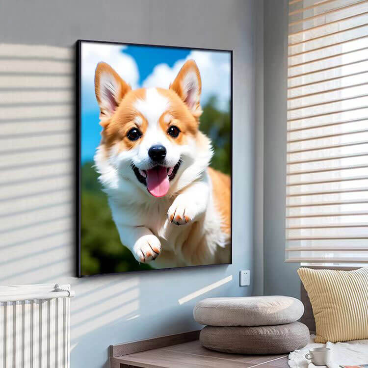 happy dog diamond painting kit