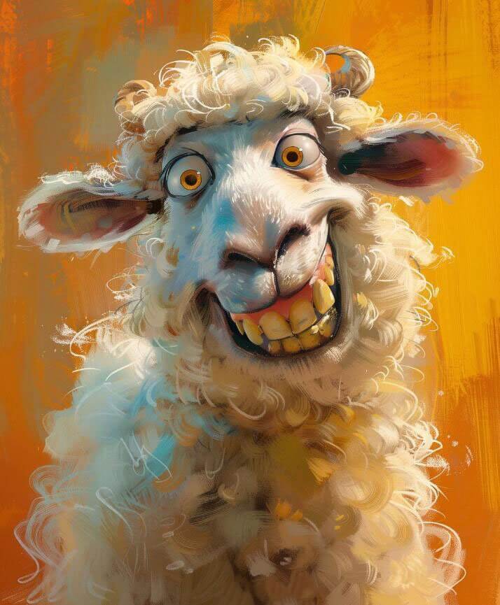 5D DIY Happy Sheep Full Round / Square Diamond Painting Kits