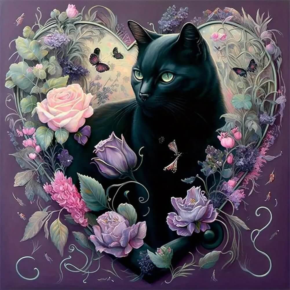 Heart Cat 5D DIY Diamond Painting Kit