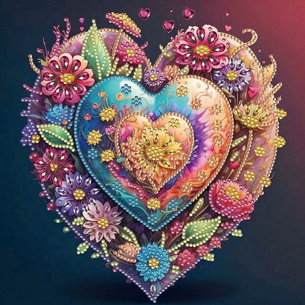 DIY Heart Crystal Rhinestone Diamond Painting Kit