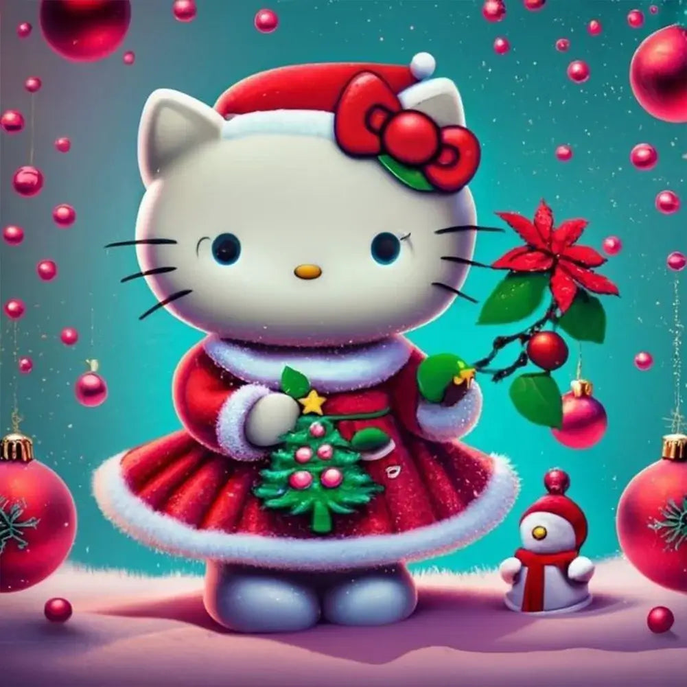 Hello Kitty Christmas 5D DIY Diamond Painting Kit