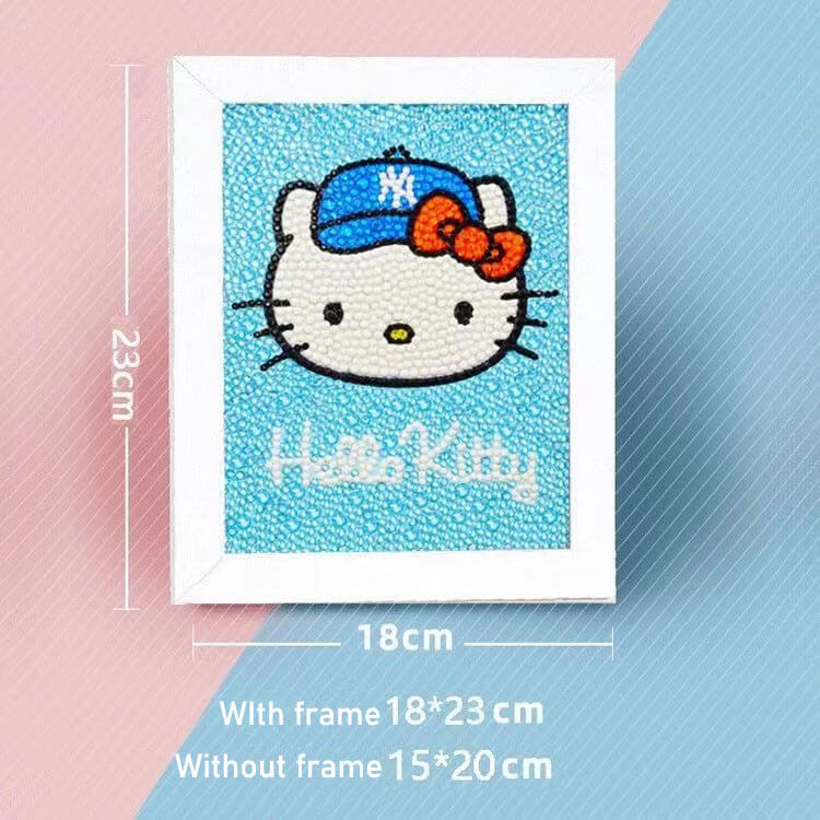 hello kitty Crystal Rhinestone diamond painting kit for kids Size Informations