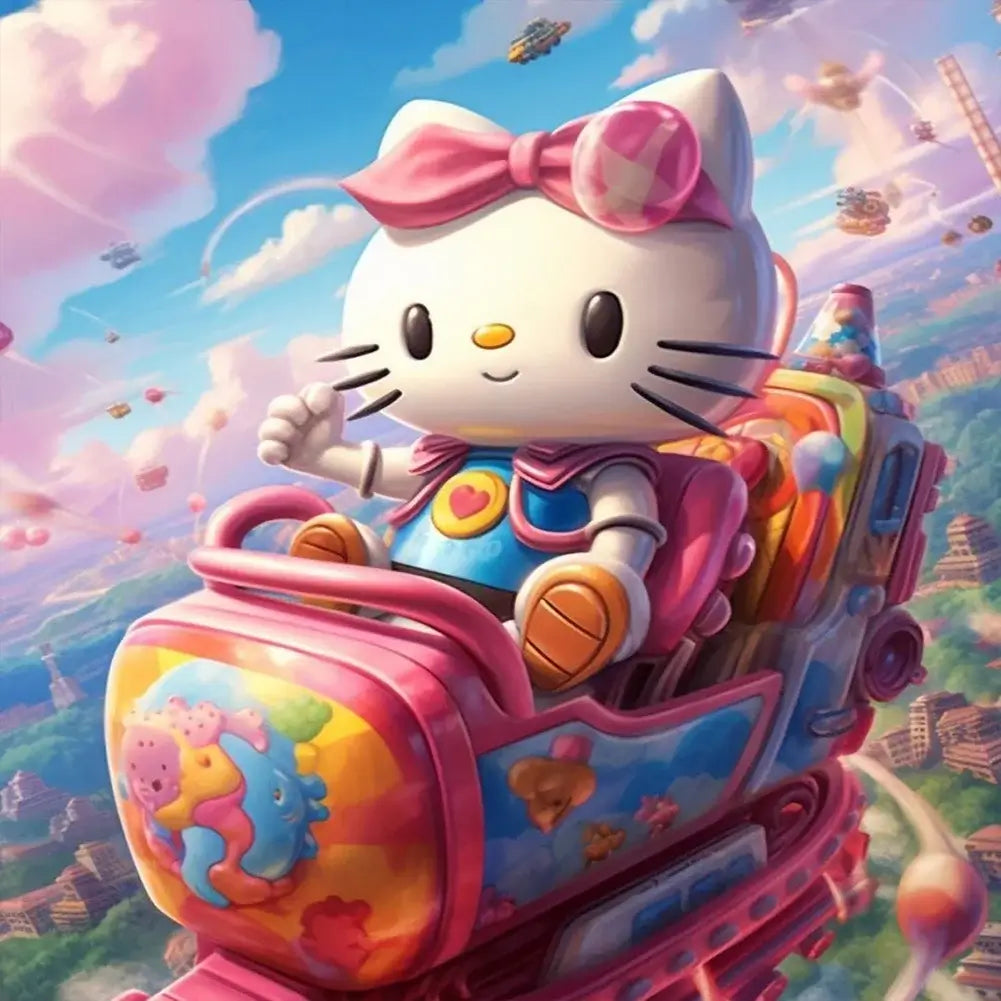 5D DIY Diamond Painting Kit - Full Round / Square - Hello Kitty A