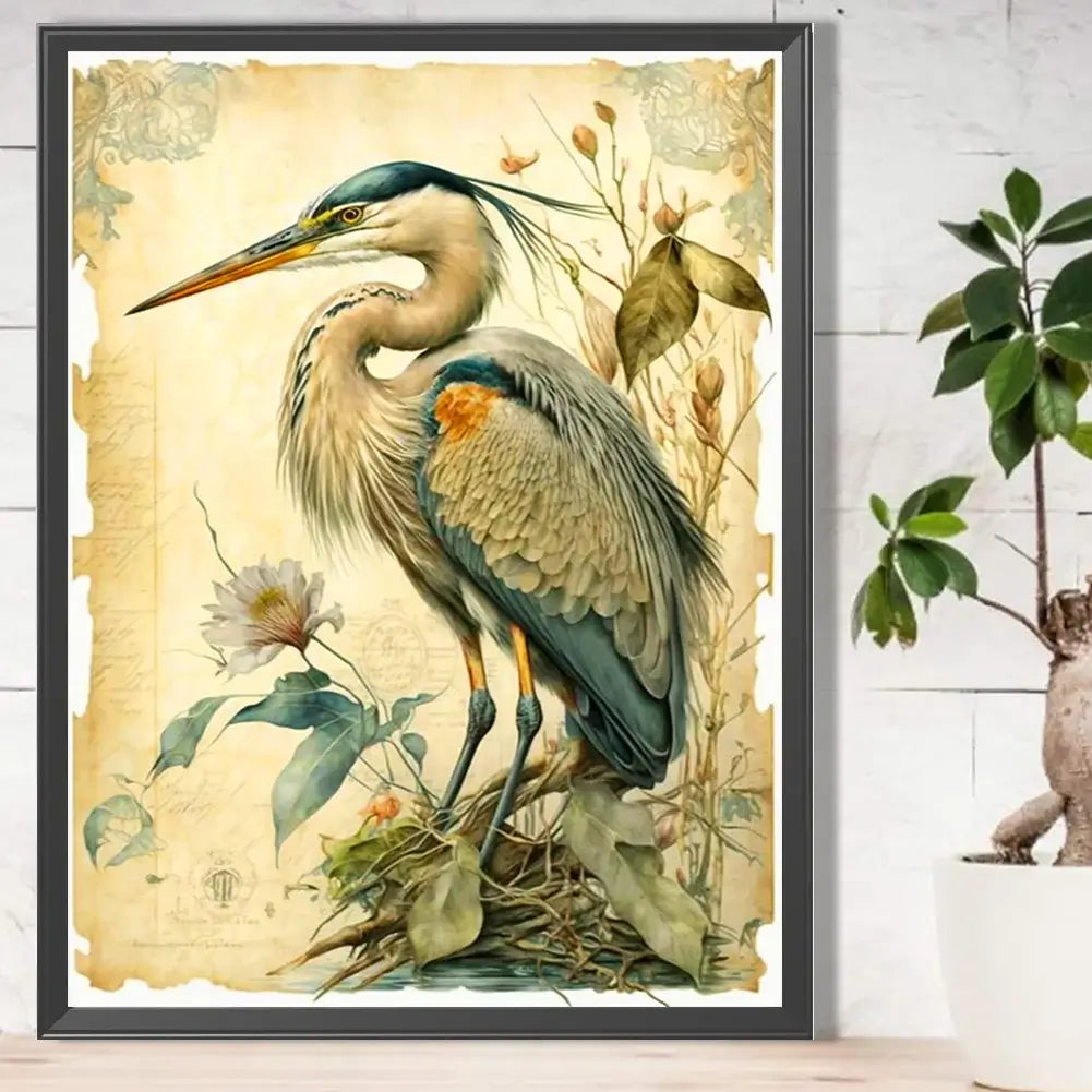 Heron Diamond Painting