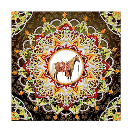 horse mandala luminous diamond painting kit