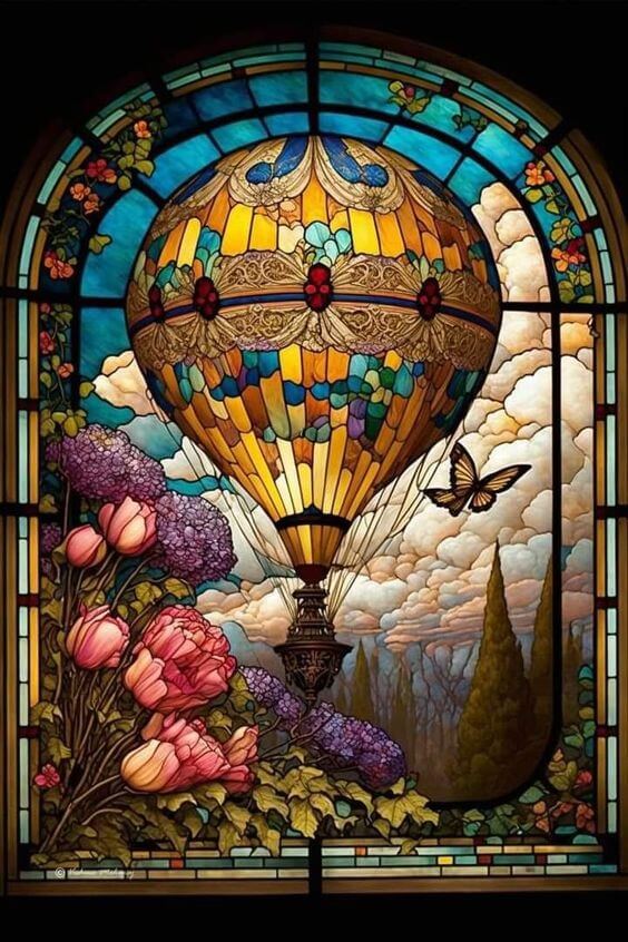hot air balloon diamond painting