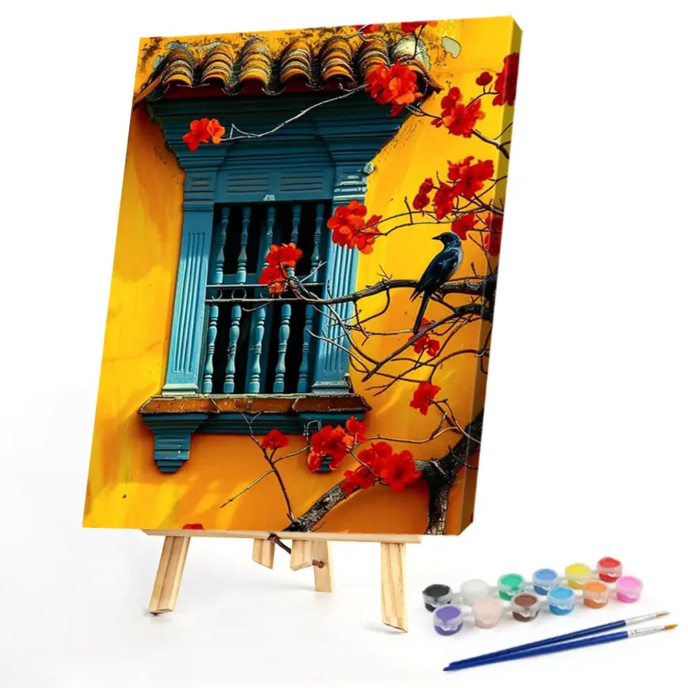 House Flowers Paint By Number Acrylic Oil Painting
