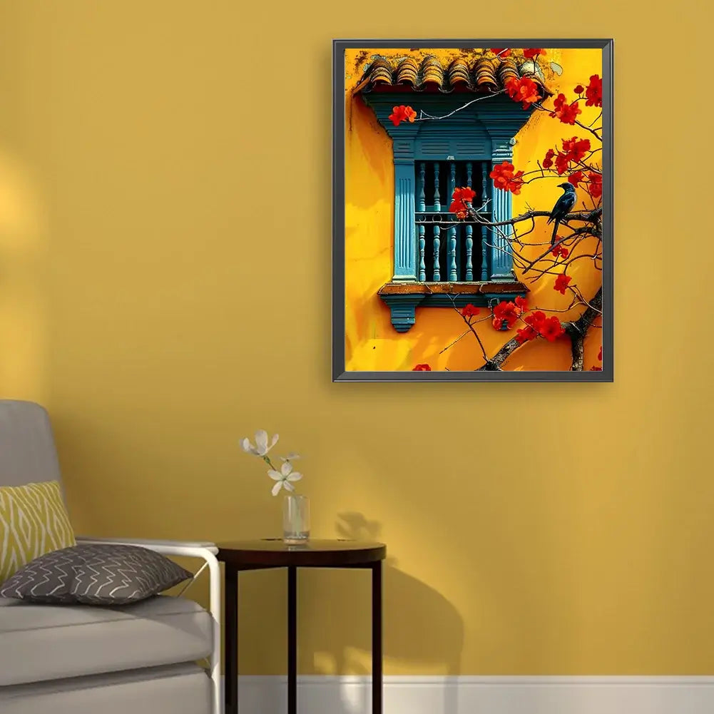 DIY House Flowers Paint By Number Acrylic Oil Painting Kit