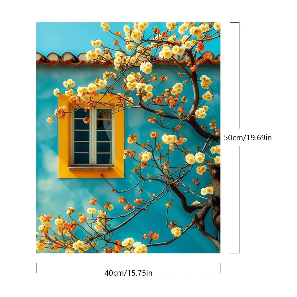 House Flowers Paint By Number Acrylic Oil Painting Size