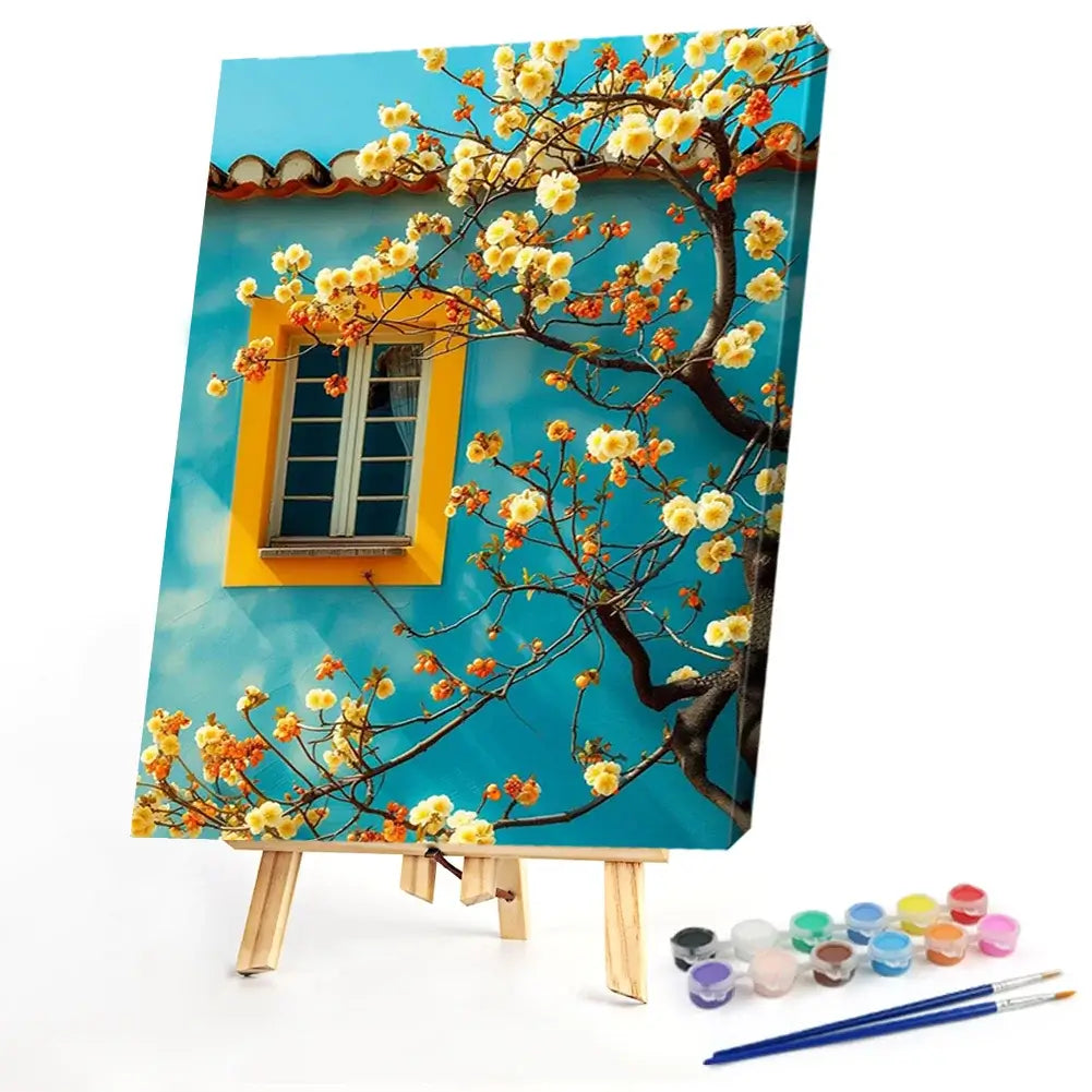 House Flowers Paint By Number Acrylic Oil Painting