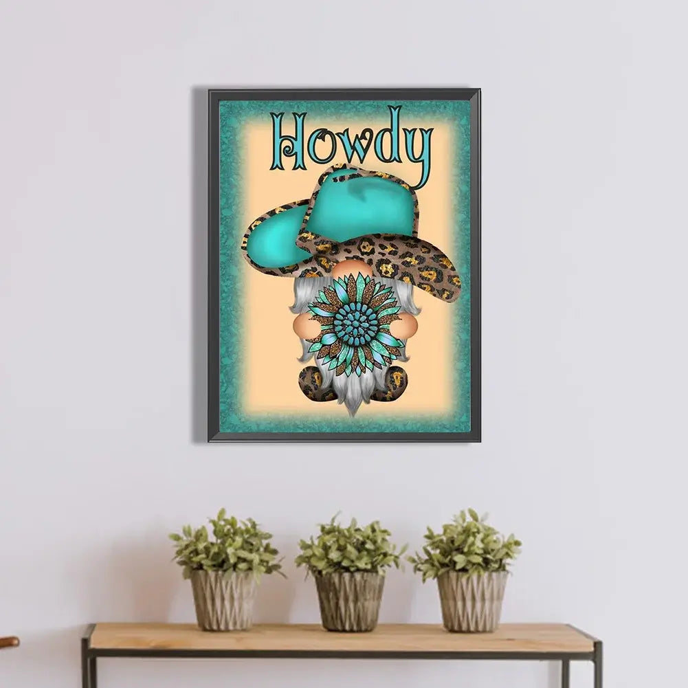 howdy goblin gnome diamond painting kit