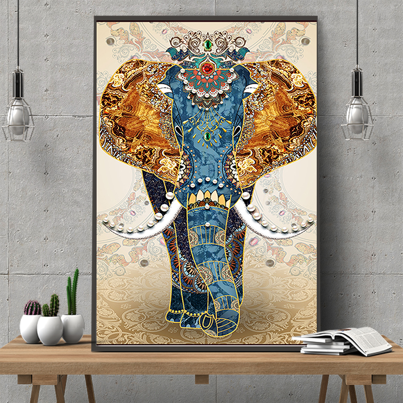 AB luxurious polyester cloth diamond Painting Kits | Elephant