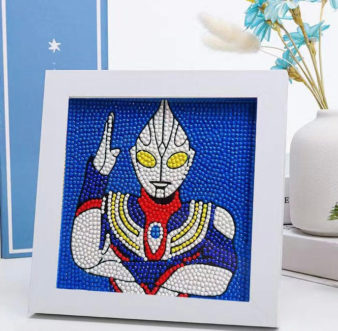 Ultraman Diamond Painting Kit For Kids With/ Without Frame