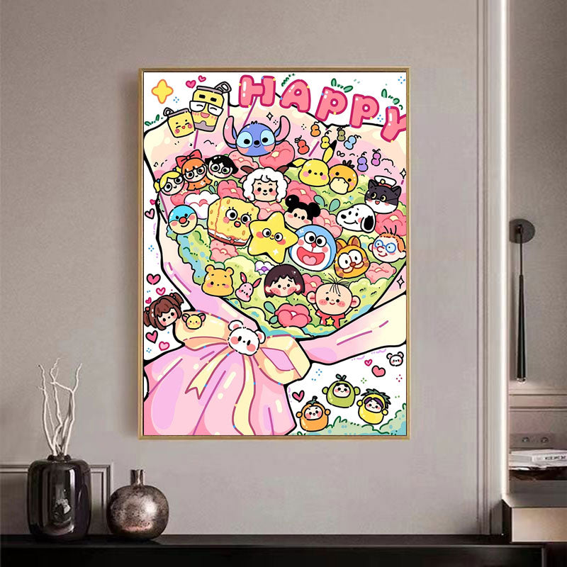DIY 5D Diamond Painting - Full Round / Square - Cartoon Bouquet