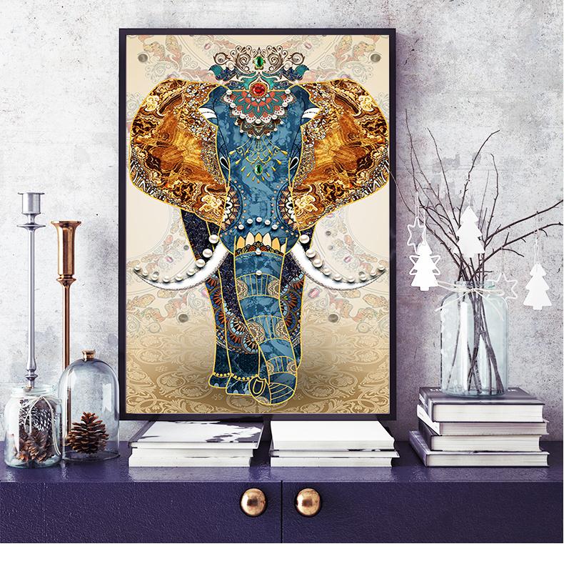 AB luxurious polyester cloth diamond Painting Kits | Elephant