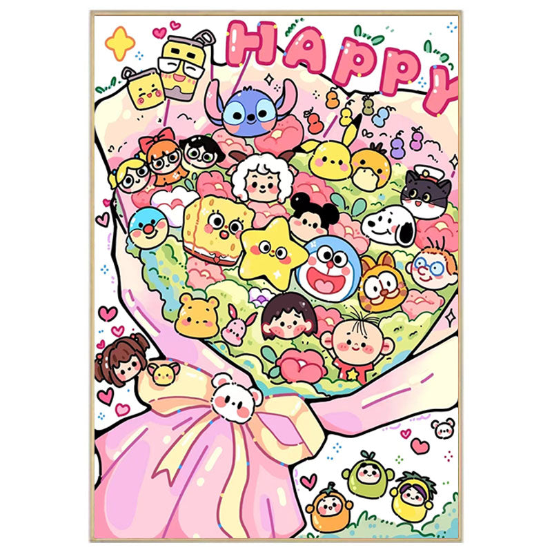 DIY 5D Diamond Painting - Full Round / Square - Cartoon Bouquet