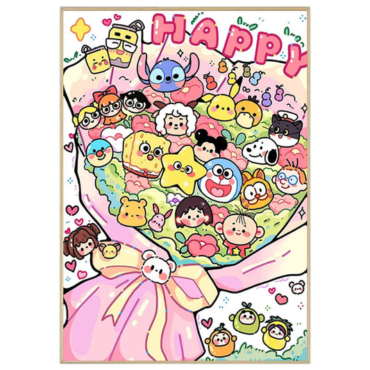 DIY 5D Diamond Painting - Full Round / Square - Cartoon Bouquet