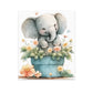 DIY 5D Diamond Painting - Full Round / Square - Elephant In Flower Pot