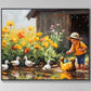 5D DIY Diamond Painting - Full Round / Square - Little Boy And Ducks