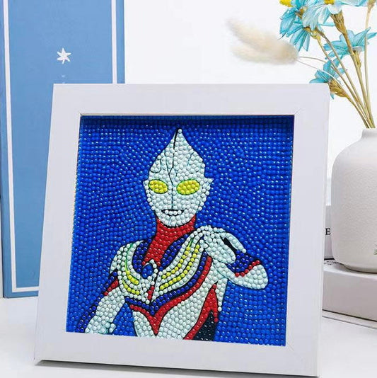 Ultraman Diamond Painting Kit For Kids With/ Without Frame
