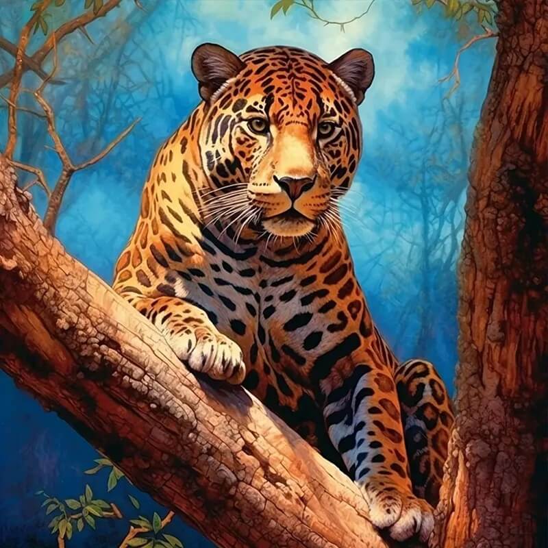 Jackal On Branch 5D DIY Diamond Painting