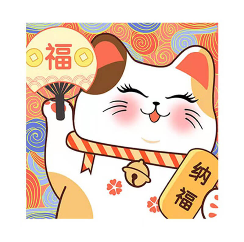 japanese lucky cat diy 5d full drill diamond painting kit