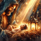 5D DIY Diamond Painting Kit - Full Round / Square - Jesus And Virgin C
