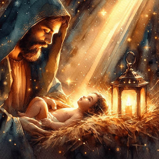 5D DIY Diamond Painting Kit - Full Round / Square - Jesus And Virgin C