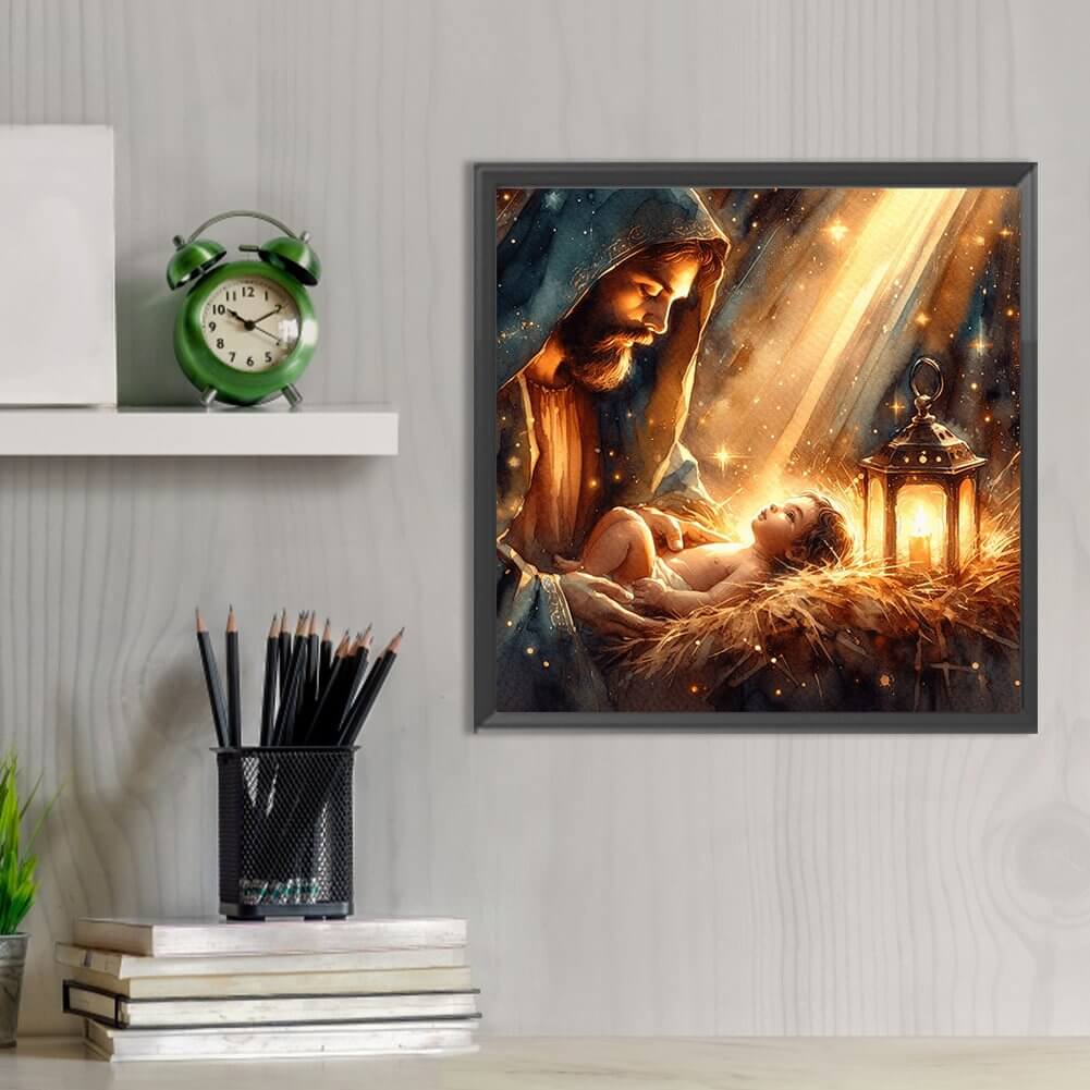 5D DIY Diamond Painting Kit - Full Round / Square - Jesus And Virgin C