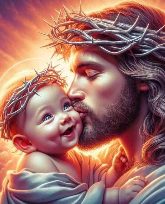 5D DIY Jesus And Kid Diamond Painting