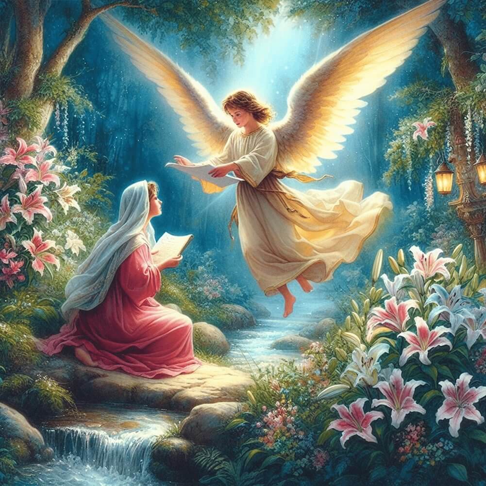 5D DIY Diamond Painting Kit - Full Round / Square - Jesus And Virgin F