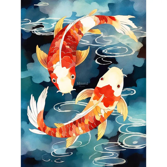 Diamond Painting - Full Round / Square - Koi Fish