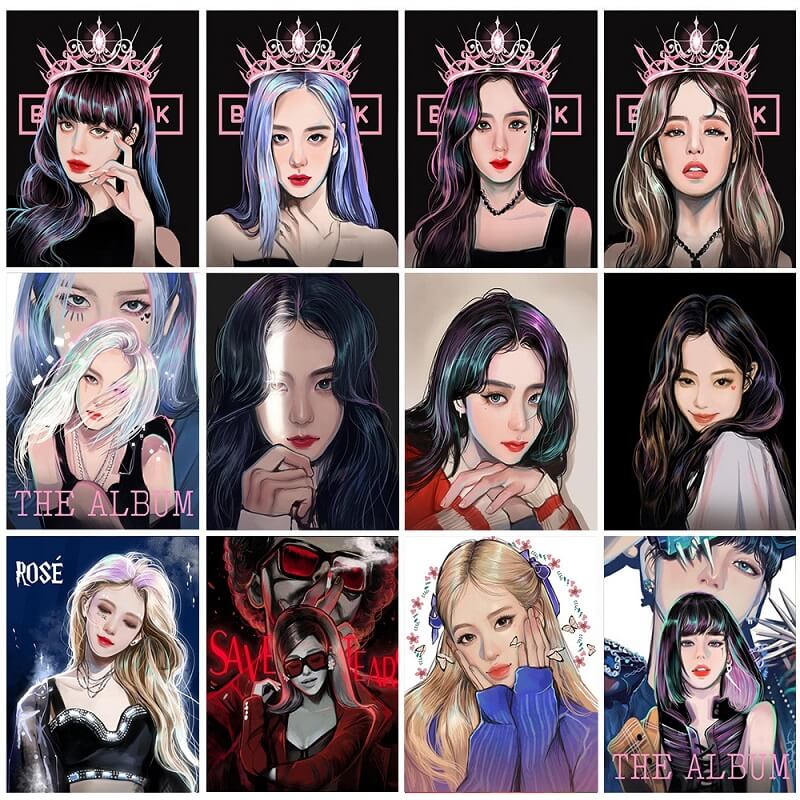 Kpop girl group diamond painting - Full Round / Square - Blackpink