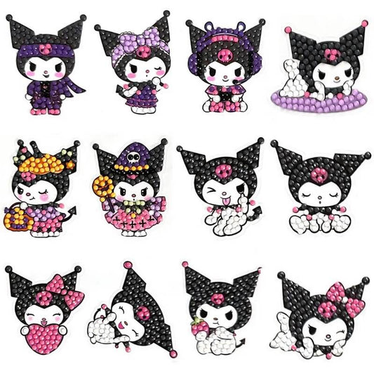 kuromi diamond painting stickers kit