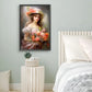 lady paint by number oil painting