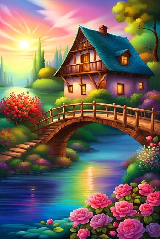 River House 5D DIY Diamond Painting