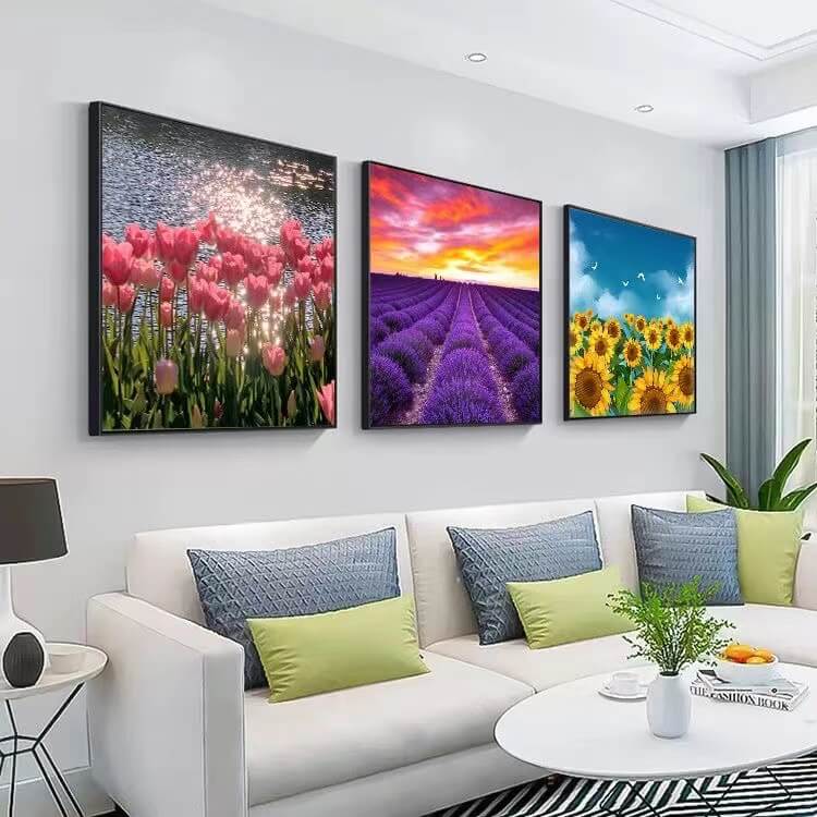tulip lavender and sunflower diamond art 