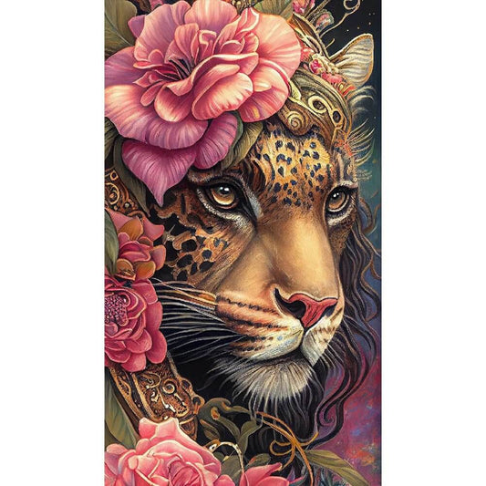 Diamond Painting - Full Round / Square - Flower Leopard B (40*70cm)