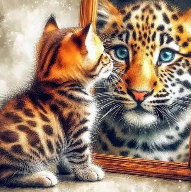 5D DIY Leopard Diamond Painting