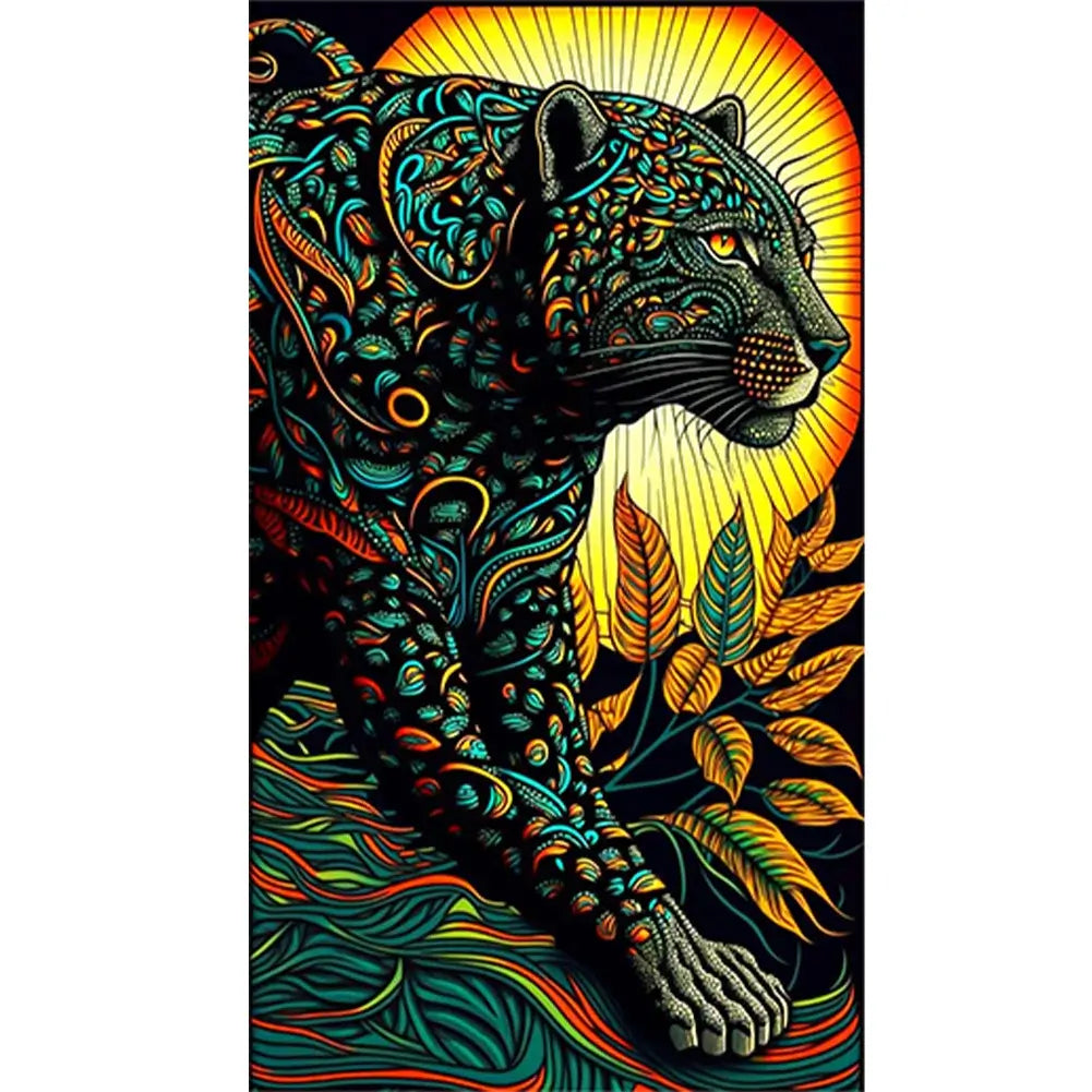 Big Size Diamond Painting - Full Round / Square - Leopard