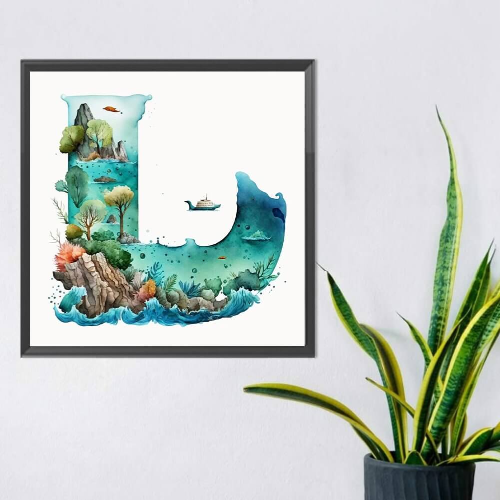 letter l scenery diamond painting