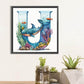 Letter U & Whale Scenery Diamond Painting