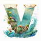 Scenery Diamond Painting - Full Round / Square - Letter V
