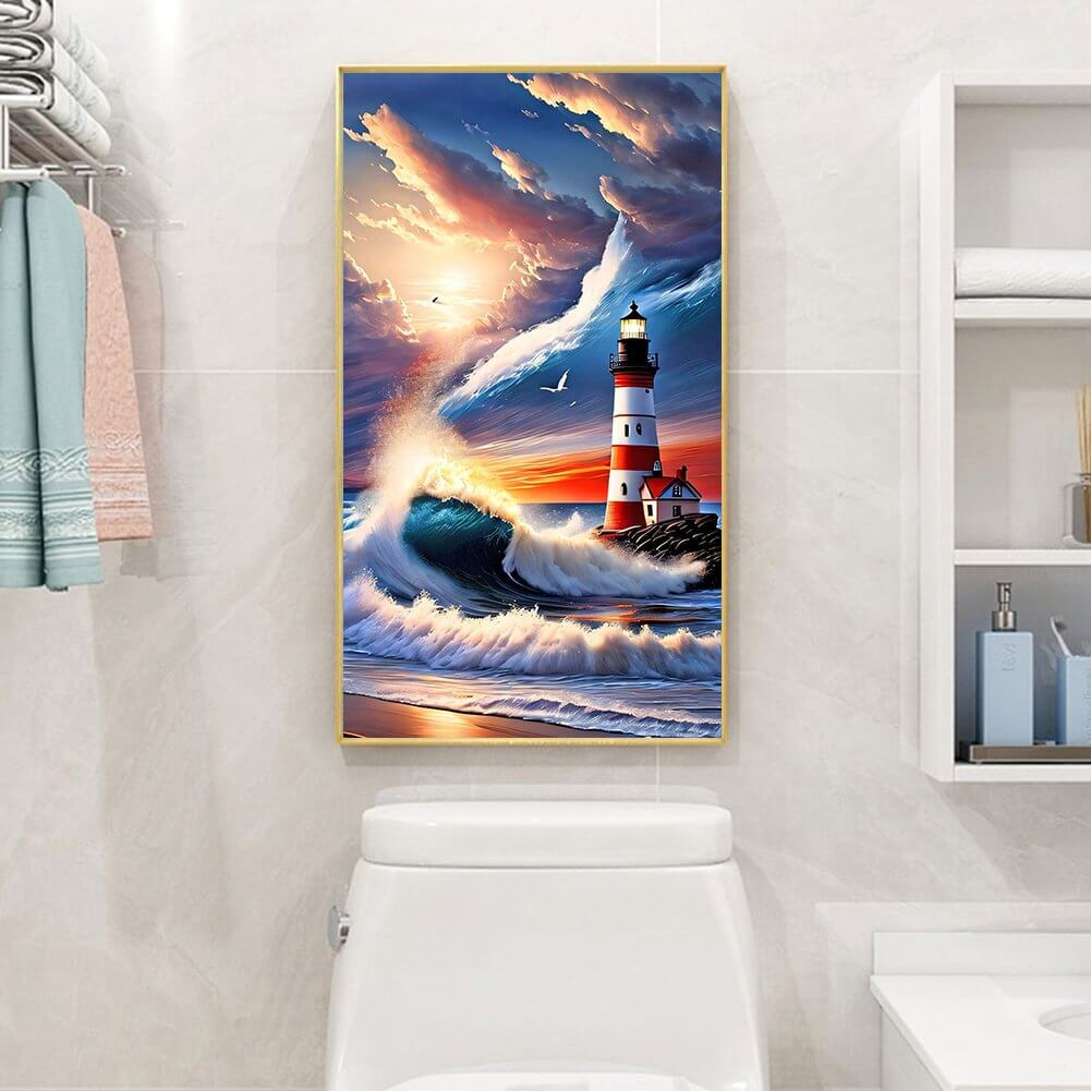 light house full drill diamond art kit
