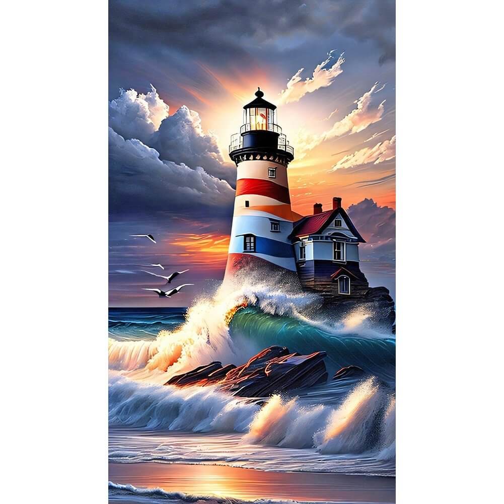 Diamond Painting - Full Round / Square - Lighthouse B 40x70cm