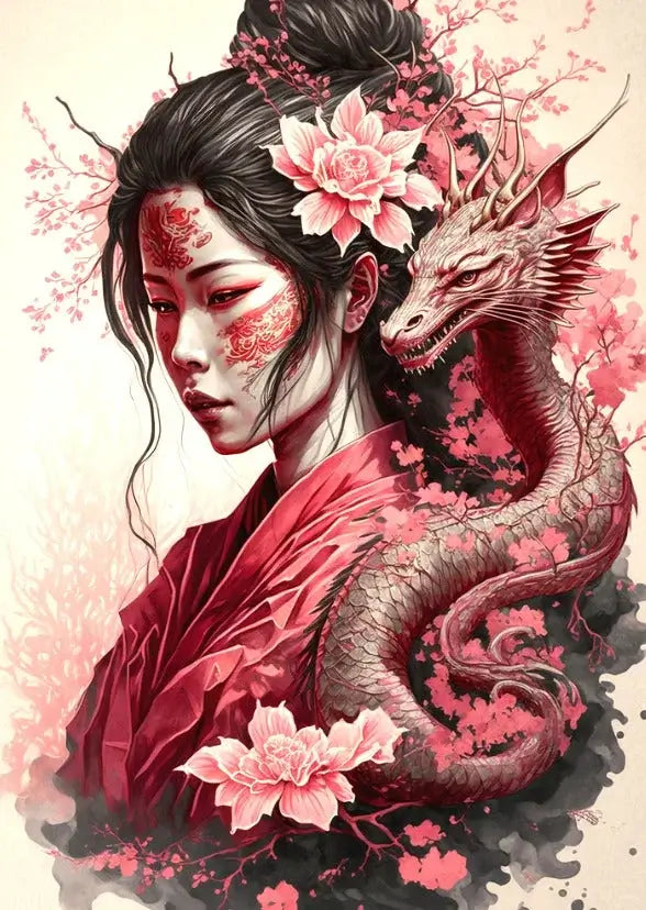 Little Dragon Maiden Diamond Painting
