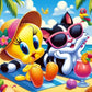 Sylvester The Cat And Tweety Bird diamond art