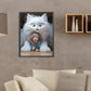 Girl And Gaint Cat 5d diamond painting kit