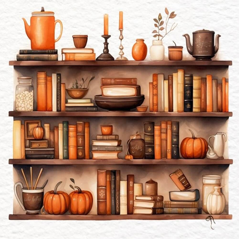 5D DIY Diamond Painting Kit - Full Round / Square - Locker and Pumpkin