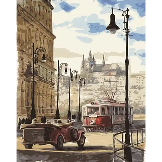 Paint By Number - Oil Painting - London Street (40*50cm) B